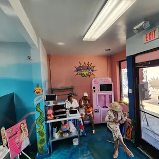 children playing in a toy store