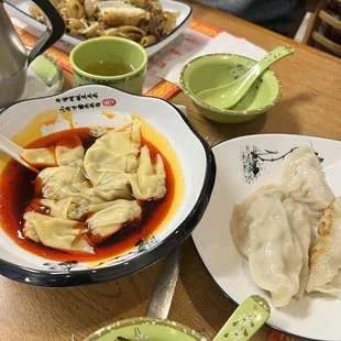 Beef Chow Fun Hot Spicy Wonton House Pot Stickers