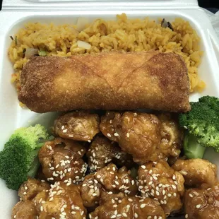 Sesame chicken (lunch menu)