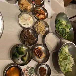 Side dishes that comes with Galbi