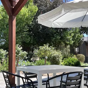 Back grass and patio area