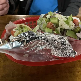 Falafel and Fries Greek Salad
