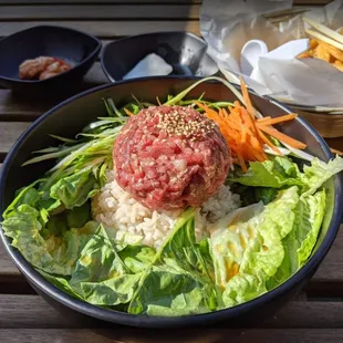 Wagyu Tartare Bibimbap (Yukhoe Bibimbap)