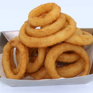a pile of onion rings