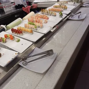 Only some of the many sushi choices.