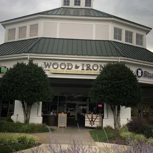 the front of the building