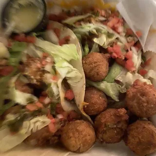 Fried Chicken and Queso Taco
