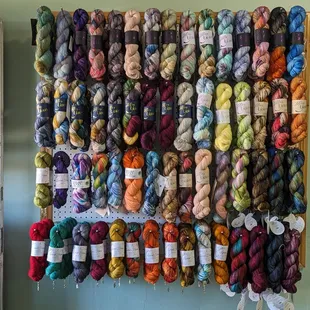 Beautiful hand-dyed yarns available.