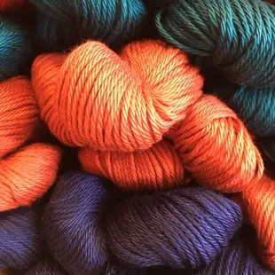 Gorgeous fall colors  of cotton yarn!