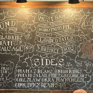 Menu on the wall! Cool!!