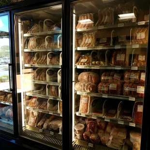 Frozen goodies.  Hard to find things like frog legs, crawdads, etc