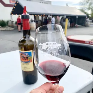 a hand holding a glass of wine