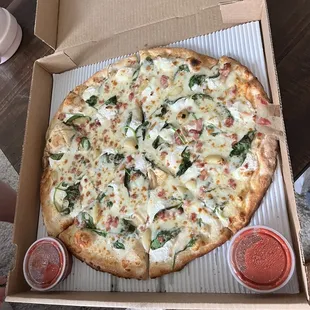 a pizza in a box