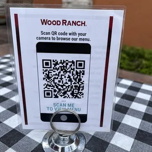 QR code menu