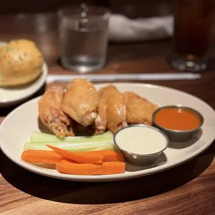 Killer Buffalo Wings buffalo sauce on the side