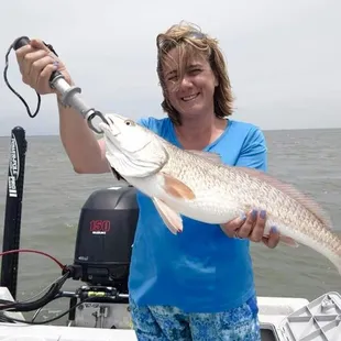 Tina with her largest Redfish to date! Great job!