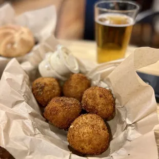 Smoked Jalapeno Mac and Cheese balls.