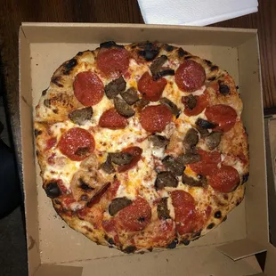a pizza in a box