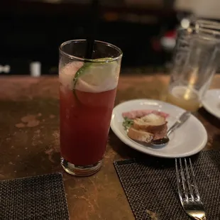 Under the Boardwalk cocktail - sweet, but not too sweet