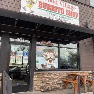 the front of the store