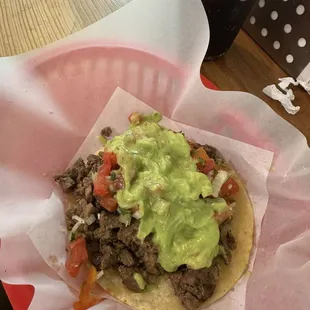 Taco de carne asada