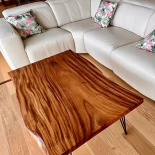 Koa coffee table made by Kini