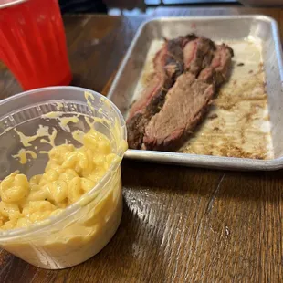 Brisket and macaroni and cheese!