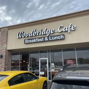 the front of the restaurant