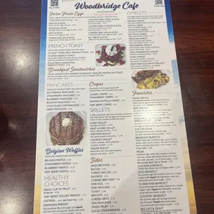 Breakfast menu