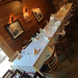 Set up for a large party