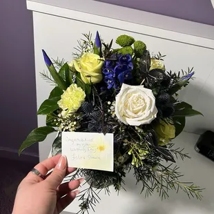 I provided the wedding colors and requested delivery at Wine &amp; Roses Hotel. They surpassed expectations!!