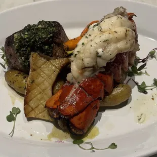 Filet Mignon and Lobster Tail