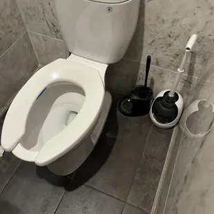 Dirty women&apos;s bathroom