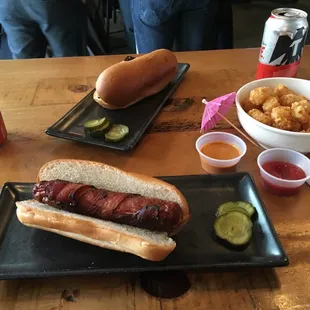 Bacon Wrapped Hot Dog