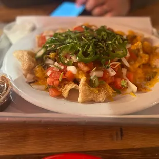 Nachos on pork rinds
