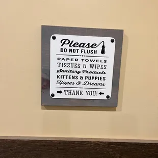 a sign on the wall