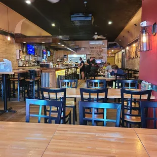 The inside of the restaurant. It is so peaceful in here and they have good music too.