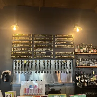 a variety of beers