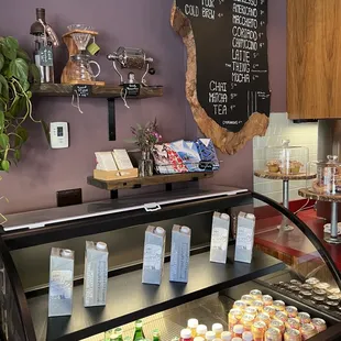 Menu and cold drinks