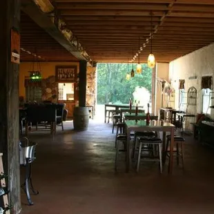 the interior of a winery