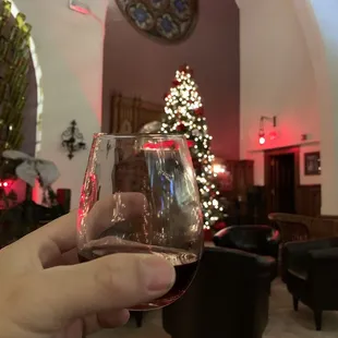 a hand holding a glass of wine