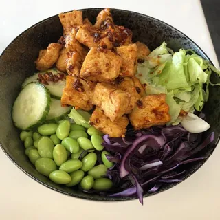Chili Garlic Tofu Rice Bowl