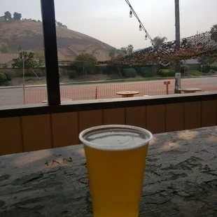 Cold beer on a hot day @ the outdoor bar area
