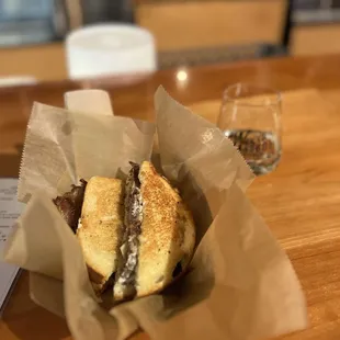 French dip melt and Prosecco