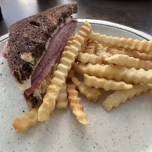 a sandwich and french fries