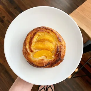 a pastry on a white plate