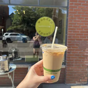 Iced oat milk latte