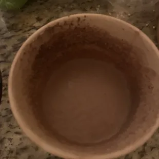 What's all that stuff? And after only two sips!!! So much missing