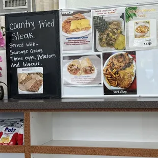 Specials featured that day.