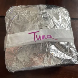 Tuna Melt; appreciating the care they take in packing their sandwiches and wraps